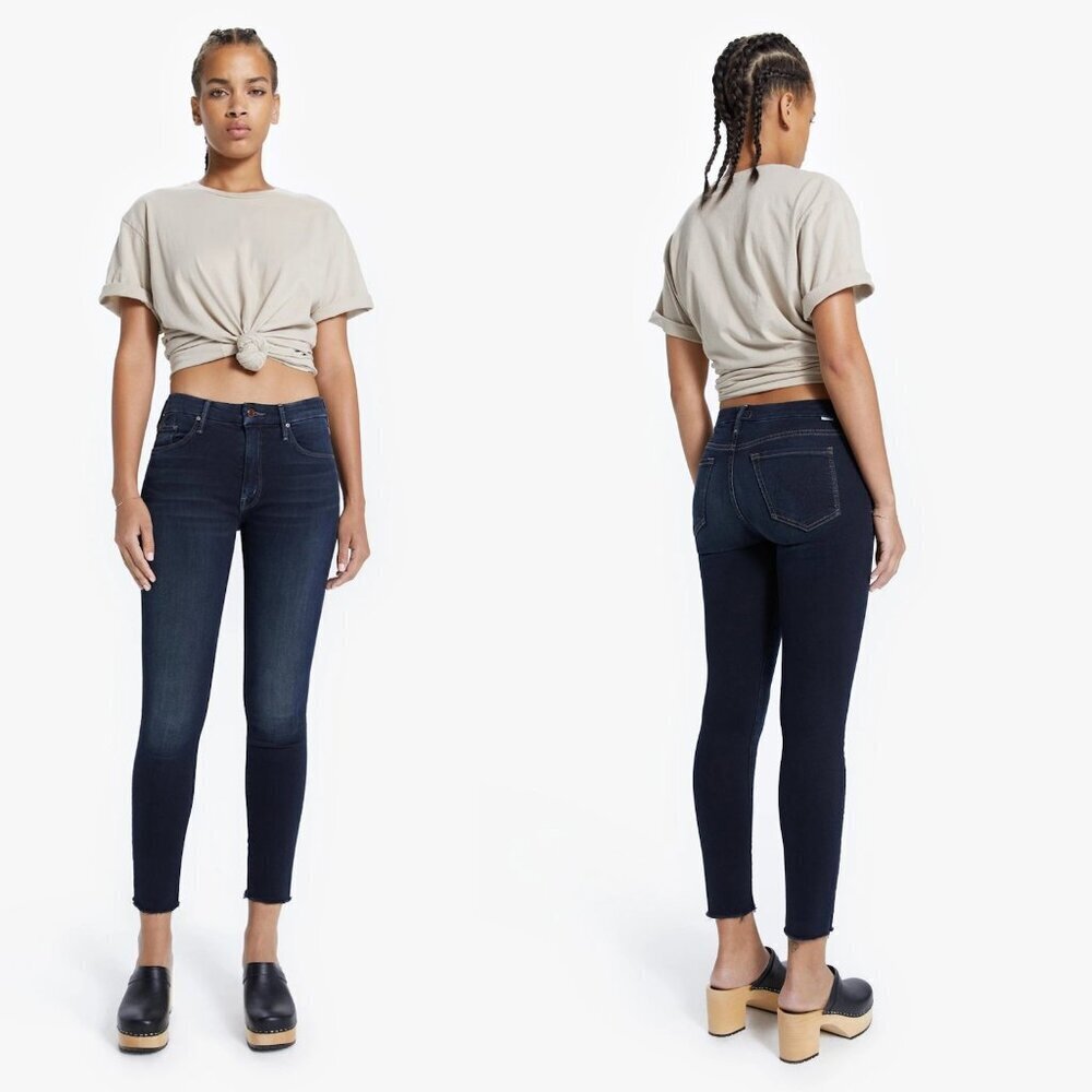 MOTHER The Looker Ankle Fray Coffee, Tea, Or Me? Jeans Size 27